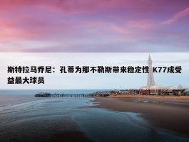 斯特拉马乔尼：孔蒂为那不勒斯带来稳定性 K77成受益最大球员