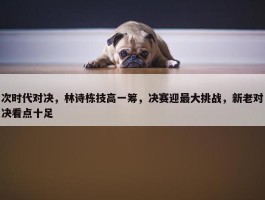 次时代对决，林诗栋技高一筹，决赛迎最大挑战，新老对决看点十足