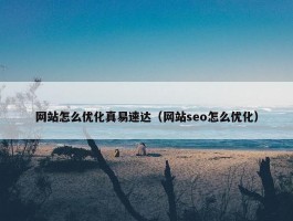 网站怎么优化真易速达（网站seo怎么优化）