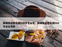 新媒体运营总结500字怎么写，新媒体运营总结500字怎么写好