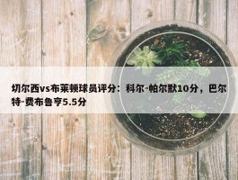 切尔西vs布莱顿球员评分：科尔-帕尔默10分，巴尔特-费布鲁亨5.5分