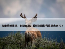 加维重返赛场，布斯克茨：看到你回归我真是太高兴了