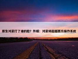 原生鸿蒙打了谁的脸？外媒：鸿蒙将超越西方操作系统