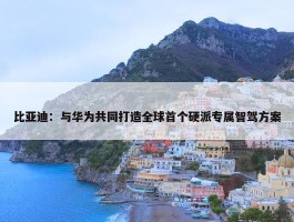 比亚迪：与华为共同打造全球首个硬派专属智驾方案