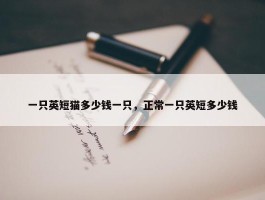 一只英短猫多少钱一只，正常一只英短多少钱