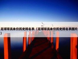 足球球员身价历史排名表（足球球员身价历史排名表图片）