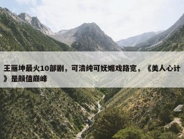 王丽坤最火10部剧，可清纯可妩媚戏路宽，《美人心计》是颜值巅峰