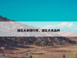 湖北大米排行榜，湖北大米品种