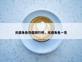 光遇角色热度排行榜，光遇角色一览