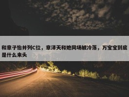 和章子怡并列C位，章泽天和她同场被冷落，万宝宝到底是什么来头