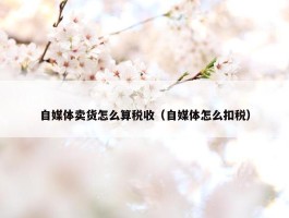 自媒体卖货怎么算税收（自媒体怎么扣税）