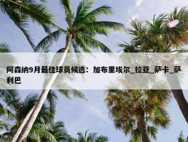 阿森纳9月最佳球员候选：加布里埃尔_拉亚_萨卡_萨利巴