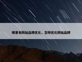 哪里有网站品牌优化，怎样优化网站品牌