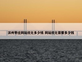 滨州枣庄网站优化多少钱 网站优化需要多少钱