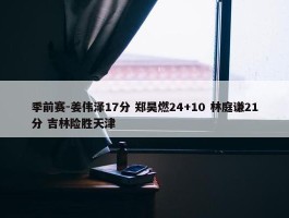 季前赛-姜伟泽17分 郑昊燃24+10 林庭谦21分 吉林险胜天津