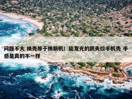 问题不大 换壳等于换新机！能发光的凯夫拉手机壳 手感是真的不一样