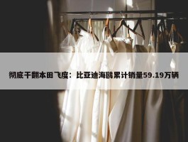 彻底干翻本田飞度：比亚迪海鸥累计销量59.19万辆