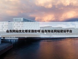 山东网站优化哪家强些呀 山东知名网站建设平台