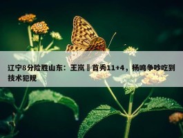 辽宁8分险胜山东：王岚嵚首秀11+4，杨鸣争吵吃到技术犯规