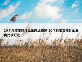 10个月宝宝吃什么鱼肉比较好 10个月宝宝吃什么鱼肉比较好吃