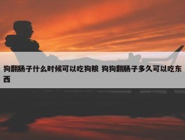 狗翻肠子什么时候可以吃狗粮 狗狗翻肠子多久可以吃东西