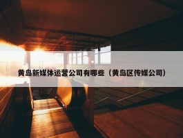 黄岛新媒体运营公司有哪些（黄岛区传媒公司）