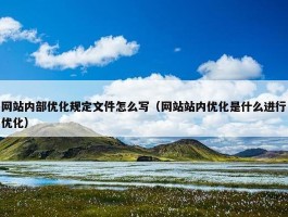 网站内部优化规定文件怎么写（网站站内优化是什么进行优化）