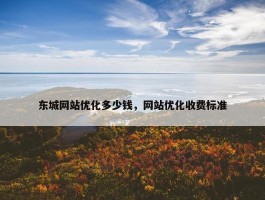 东城网站优化多少钱，网站优化收费标准