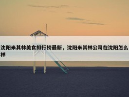 沈阳米其林美食排行榜最新，沈阳米其林公司在沈阳怎么样