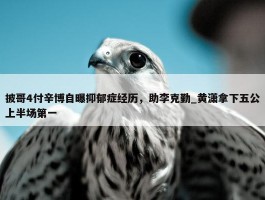 披哥4付辛博自曝抑郁症经历，助李克勤_黄潇拿下五公上半场第一