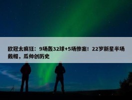 欧冠太疯狂：9场轰32球+5场惨案！22岁新星半场戴帽，瓜帅创历史