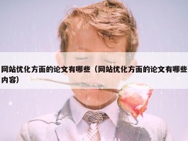 网站优化方面的论文有哪些（网站优化方面的论文有哪些内容）