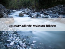 ces运动产品排行榜 测试运动品牌排行榜