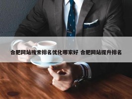 合肥网站搜索排名优化哪家好 合肥网站提升排名