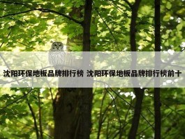 沈阳环保地板品牌排行榜 沈阳环保地板品牌排行榜前十