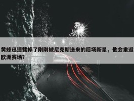 黄蜂迅速裁掉了刚刚被尼克斯送来的后场新星，他会重返欧洲赛场？