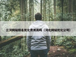 三河网站排名优化费用高吗（河北网站优化公司）