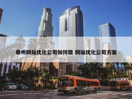 泰州网站优化公司如何做 网站优化公司方案