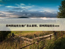 郑州网站优化推广怎么省钱，郑州网站优化seo