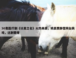 30集医疗剧《以美之名》火热来袭，姚晨贾静雯同台飙戏，这剧要爆