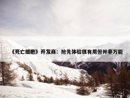 《死亡细胞》开发商：抢先体验很有用但并非万能