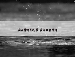 滨海律师排行榜 滨海知名律师