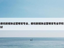 廊坊新媒体运营哪家专业，廊坊新媒体运营哪家专业学校好