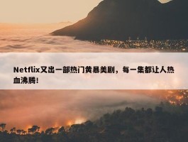 Netflix又出一部热门黄暴美剧，每一集都让人热血沸腾！