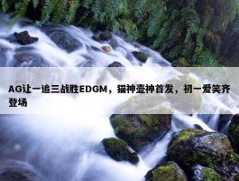 AG让一追三战胜EDGM，猫神壶神首发，初一爱笑齐登场