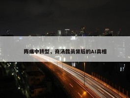 阵痛中转型，商汤裁员背后的AI真相