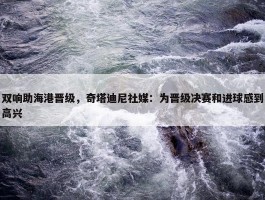 双响助海港晋级，奇塔迪尼社媒：为晋级决赛和进球感到高兴