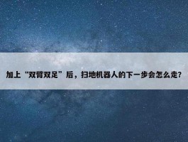 加上“双臂双足”后，扫地机器人的下一步会怎么走？