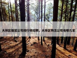 大祥区服装公司排行榜招聘，大祥区物流公司有哪几家