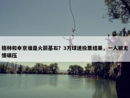 格林和申京谁是火箭基石？3万球迷投票结果，一人被无情碾压